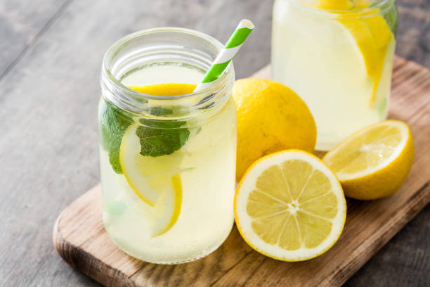 istock Lemonade drink in a jar glass 660246536