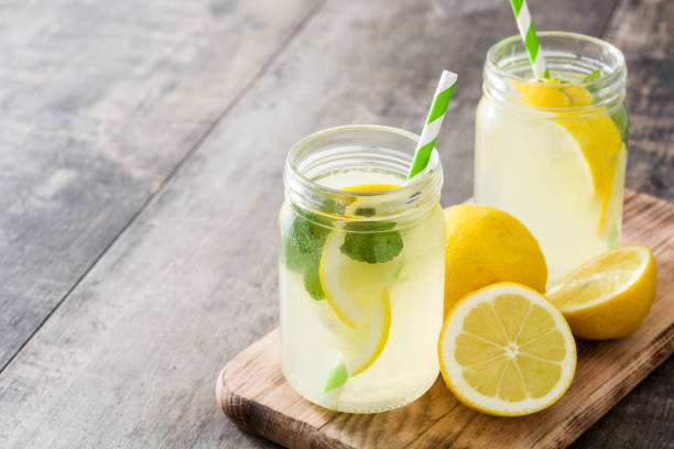 istock Lemonade drink in a jar glass 660248378