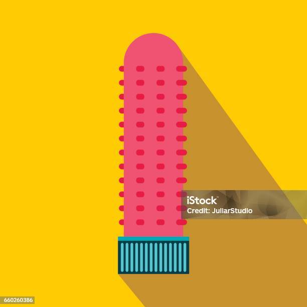 Dildo Icon In Flat Style Stock Illustration - Download Image Now - Dildo, Illustration, Adult