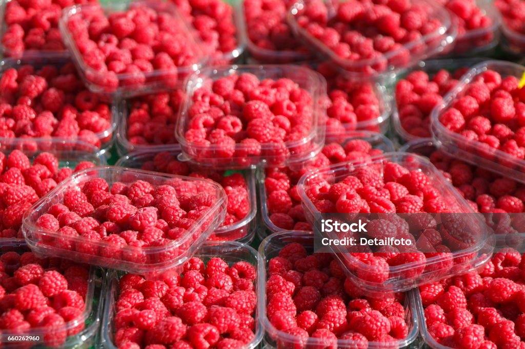 Raspberries at a market stall, Bremen, Germany Bremen Stock Photo