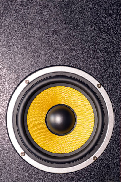 Woofer Loudspeaker Yellow stock photo