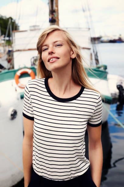 istock Gorgeous woman at harbor 660263916