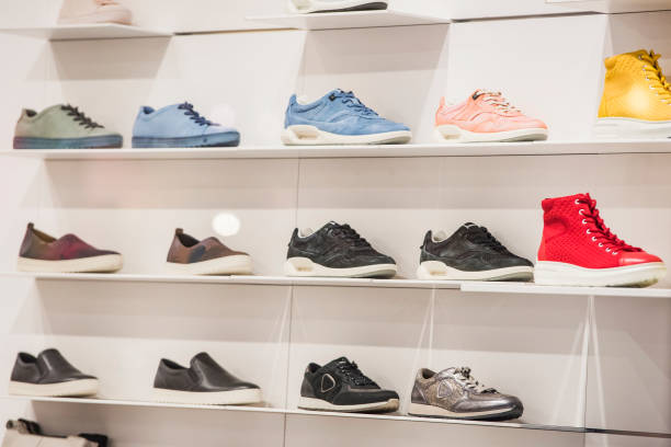 istock Sport shoes in a store 660272026