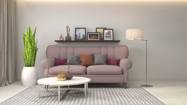 istock mock up poster frame in interior background. 3D Illustration 660307620