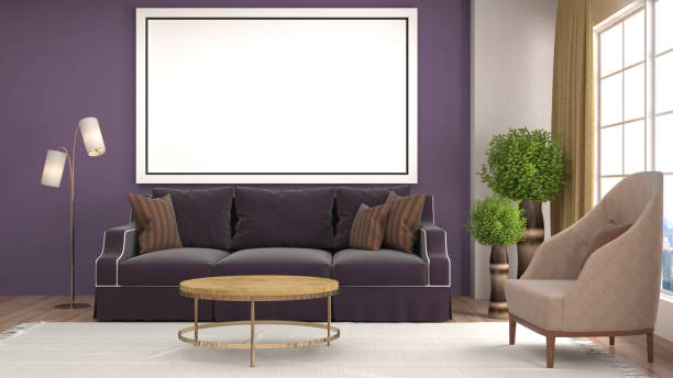 istock mock up poster frame in interior background. 3D Illustration 660307652