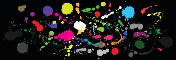 ilustrações de stock, clip art, desenhos animados e ícones de paint splashes. - jackson pollock