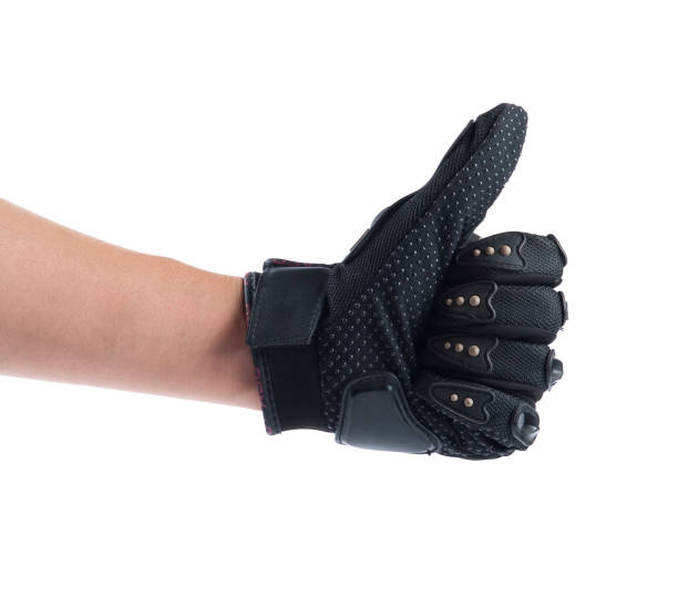 istock Black Motorcycle gloves isolated on white background 660318996