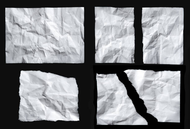 istock Crumpled paper isolated on a black background. 660319180