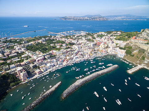 Aerial View of Procida, Amalfi Coast, Italy