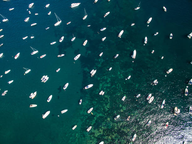 Free Stock Photo of Aerial View of Multiple Boats in the Water ...
