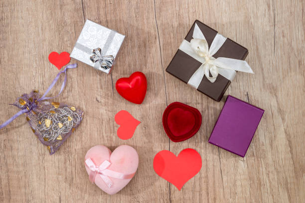 istock many gift box on desk. close up. 660325418