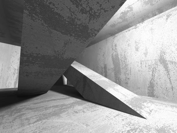 istock Dark basement empty room interior. Concrete walls 660332324