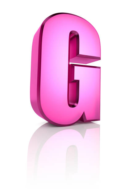 ilustrações, clipart, desenhos animados e ícones de rosa letra g - alphabet white background letter g three dimensional shape