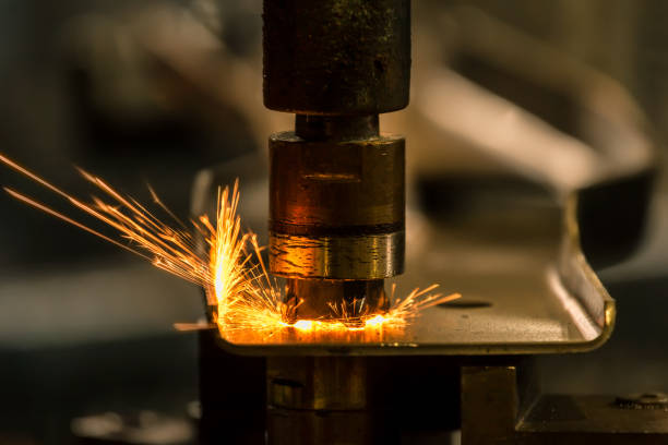 istock Spot nut welding machine welding nut and steel 660373076