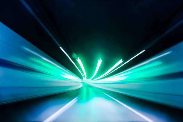 istock Urban tunnel, Automobile taillight 660374302