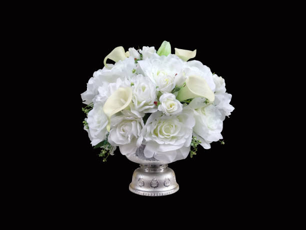 istock bouquet flower white color isolated black color background 660390820