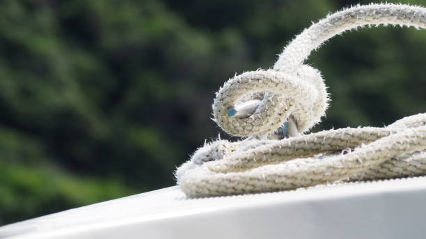 istock Tie a nylon rope on a boat 660396202