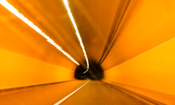 istock Urban tunnel, Automobile taillight 660396394