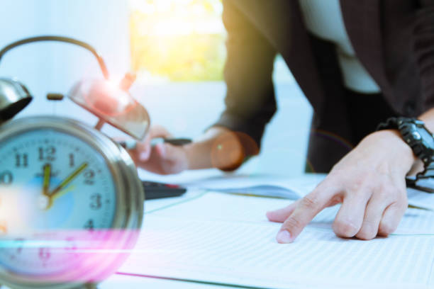 istock Recheck document or planing data for business market target and about accounting staff recheck data before approve document, business content, business background. 660405878
