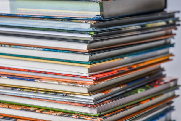istock High angle view of many hardback books. Library or school 660408760