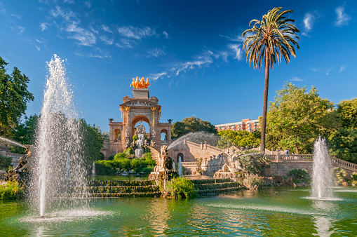 Fountain of Parc de la Ciutadella in Barcelona, Spain.