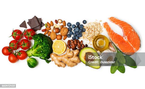 Healthy Food Stock Photo - Download Image Now - Healthy Eating, White Background, Vegetable