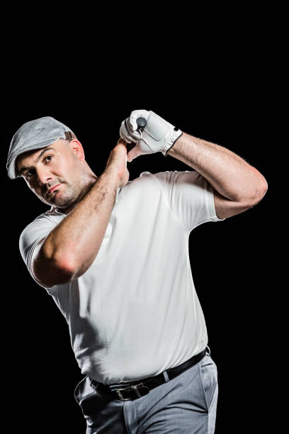 Golfer offers a helping hand. Focus is on hand.