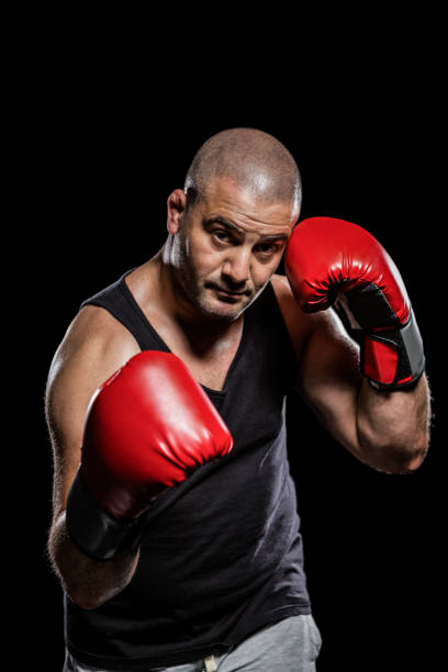 istock Portrait of boxer performing uppercut 660429792