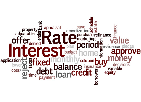 Interest Rates Word Interest Rate Word Cloud Concept 3 Stock Illustration - Download Image ...