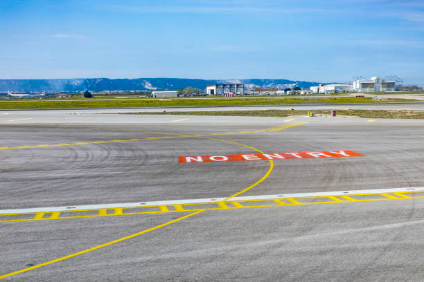 istock no entry sign at the runway in Marseilles 660442000
