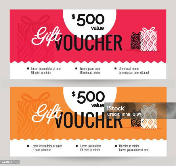 Gift Voucher Coupon Discount Stock Illustration - Download Image Now - Gift Certificate or Card, Check - Financial Item, Financial Bill