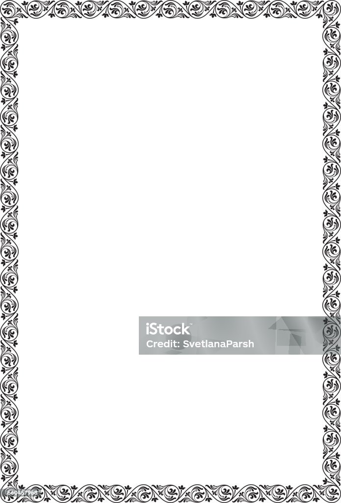 Marco Rectangular Negero Ilustración de Marco Negro Rectangular Adornado y más Vectores Libres ...