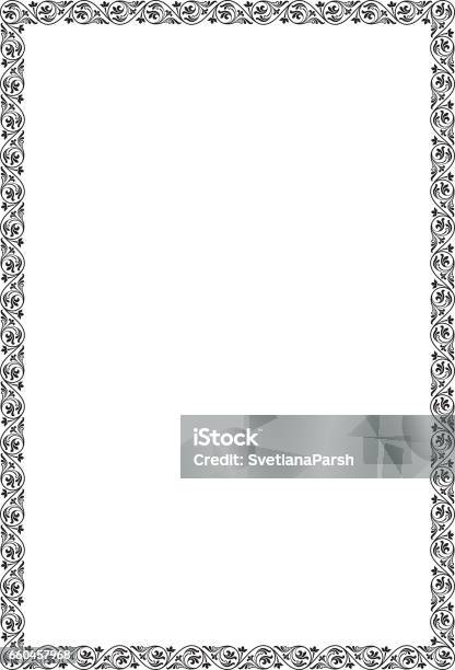 Marco Rectangular Negero Ilustración de Marco Negro Rectangular Adornado y más Vectores Libres ...