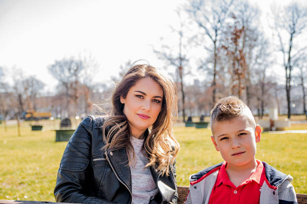 istock Mother and son in the park 660458182