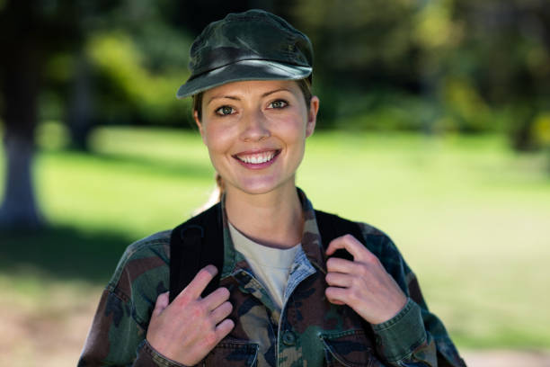 istock Happy soldier in the park 660458306