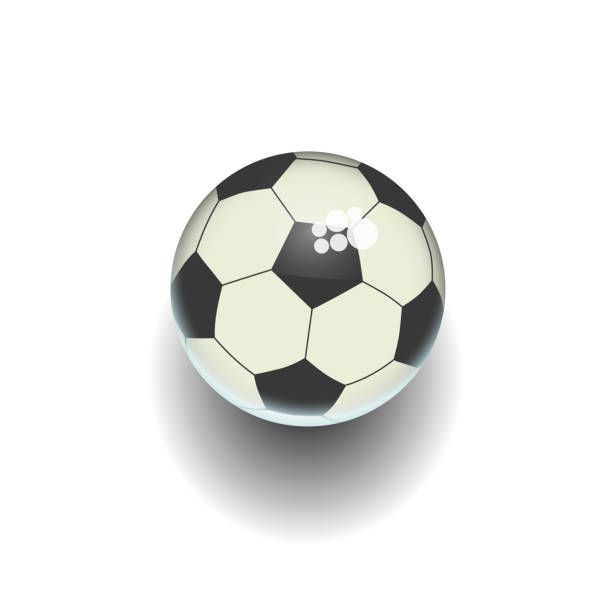 istock Cartoon soccer ball isolated white  illustration 660465572