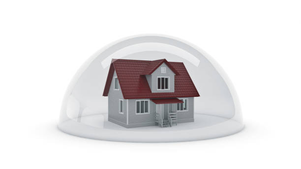 istock House under a Glass Shield, Protection Concept. 660474914