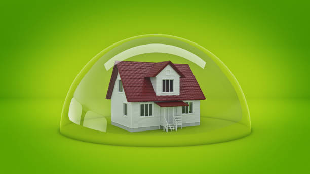 istock House under a Glass Shield, Protection Concept. 660474962