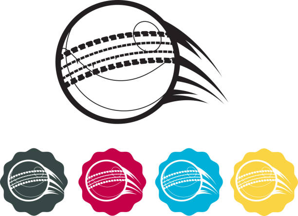 cricket-ball-symbol - kricketball stock-grafiken, -clipart, -cartoons und -symbole