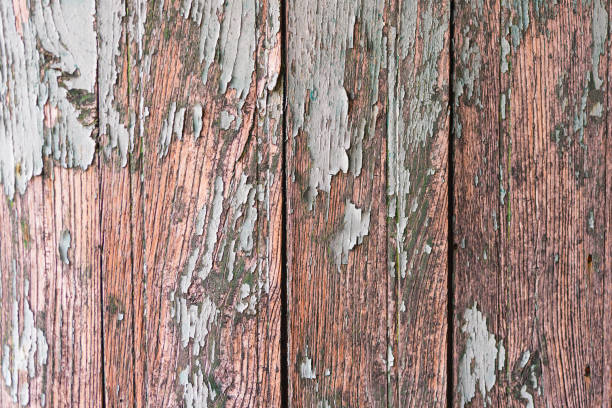 Antigua pintura de tablas de madera con agrietado - foto de stock