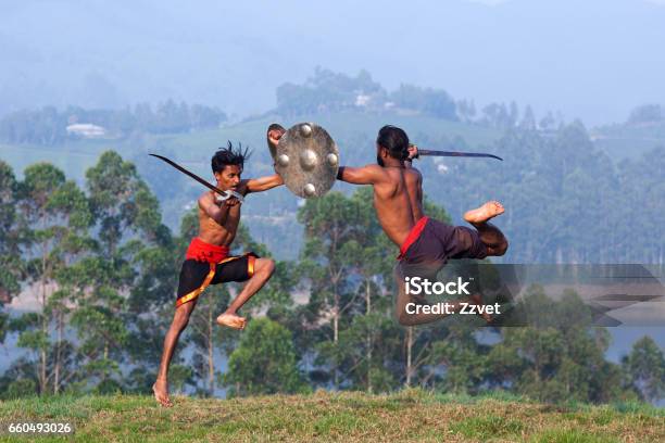 Kalaripayattu Martial Art In Kerala India Stock Photo - Download Image Now - Kerala, Martial Arts, Active Lifestyle