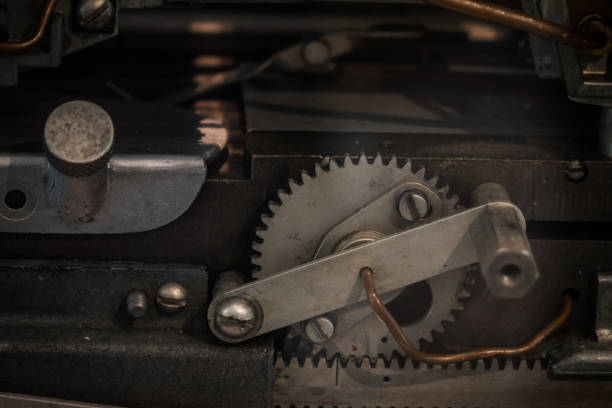 istock The mechanism of a old and vinage machine 660493788