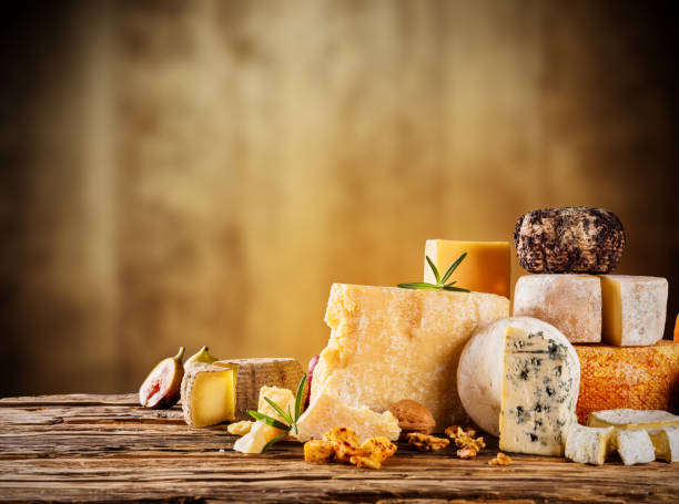 istock Various kind of cheese served on wood 660493914