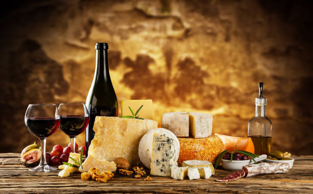istock Various kind of cheese served on wood 660493962