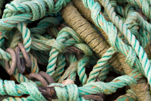 istock knotted and tangled ropes for fishery 660496490