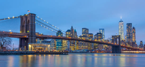 istock Brooklyn bridge at dusk, New York City. 660506526