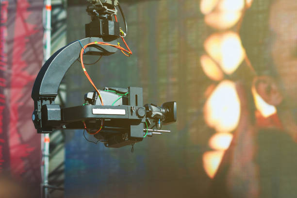 istock Camera live stream on crane, outside 660506634