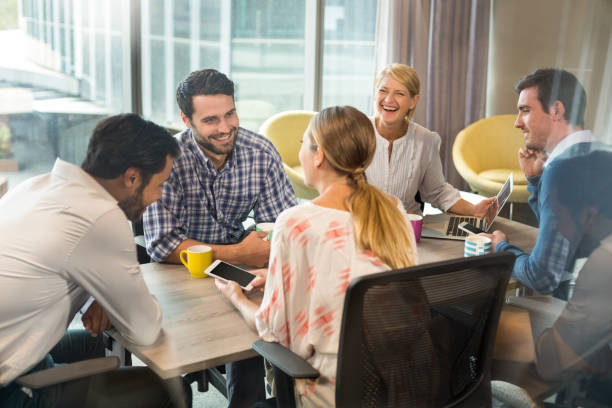 istock Business people interacting during a meeting 660530352