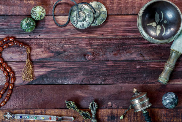istock Tibetan musical and religious objects for rituals and meditations 660530412