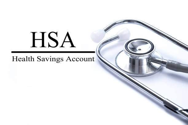 istock Page with HSA (Health Savings Account) on the table with stethoscope, medical concept 660530722